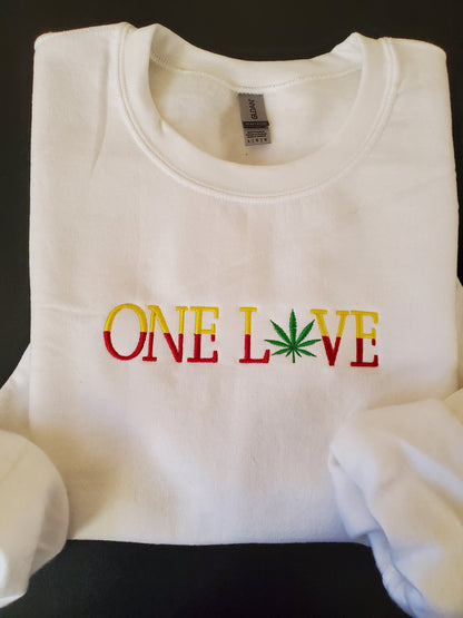 One Love Embroidered Unisex Sweatshirt