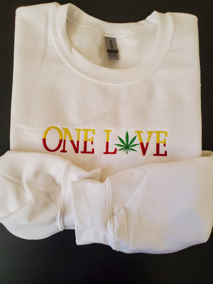 One Love Embroidered Unisex Sweatshirt