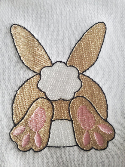 Bunny Butt With Ears Embroidered Sweatshirt