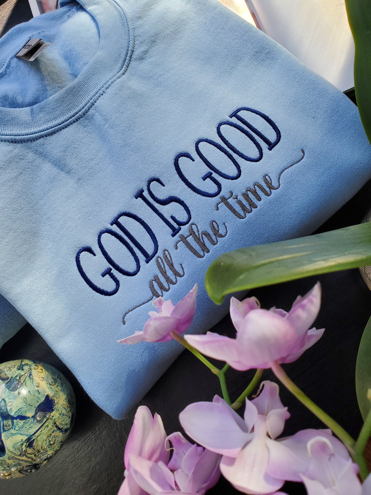 God is Good All The Time Embroidered Unisex Sweatshirt