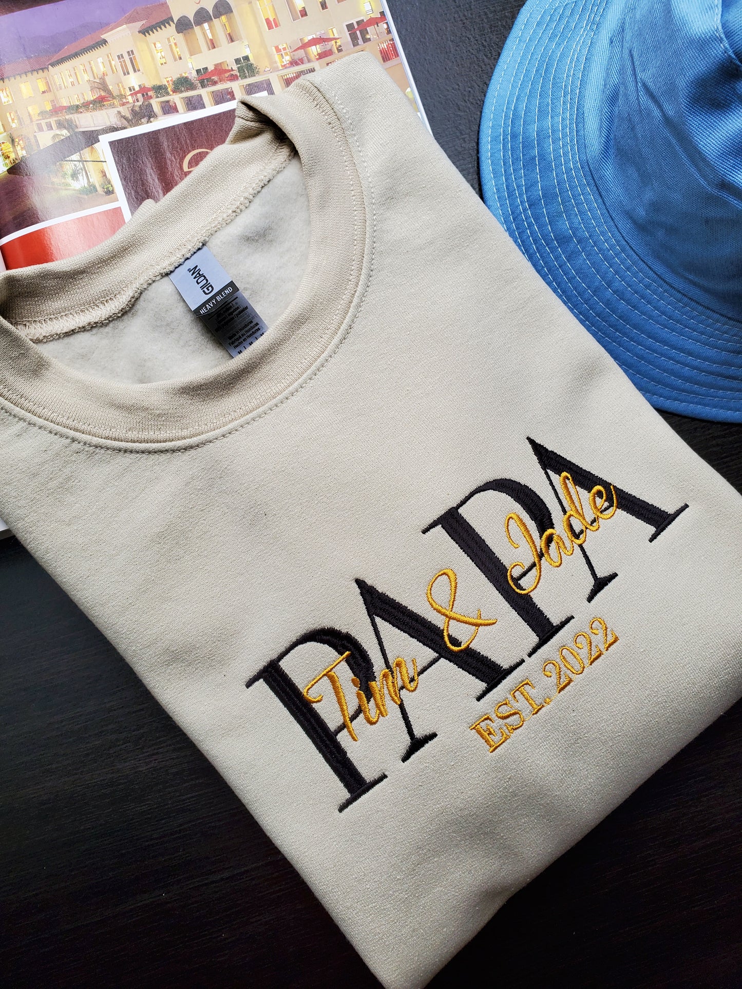 Embroidered PAPA Personalized Sweatshirt