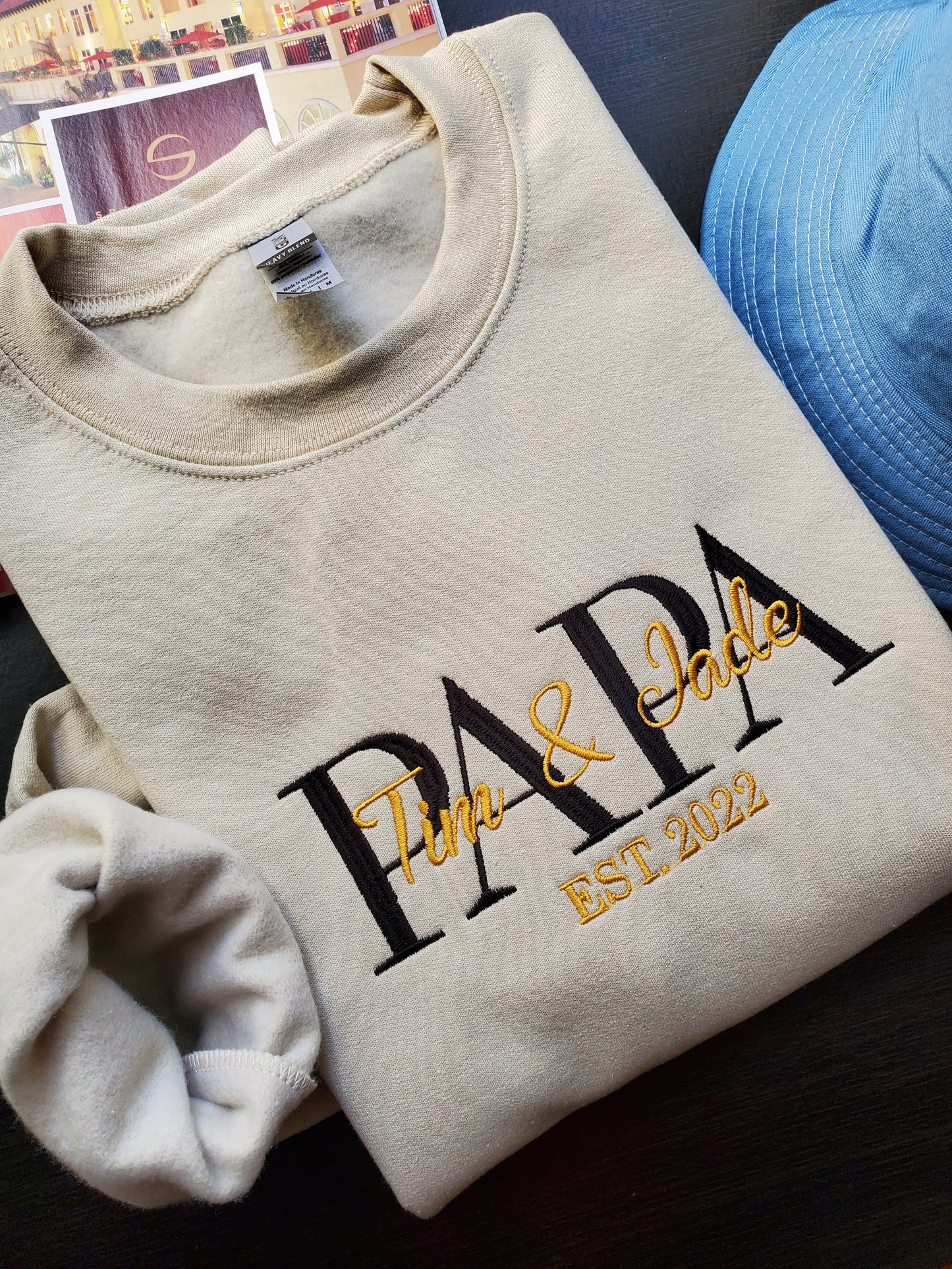 Embroidered PAPA Personalized Sweatshirt