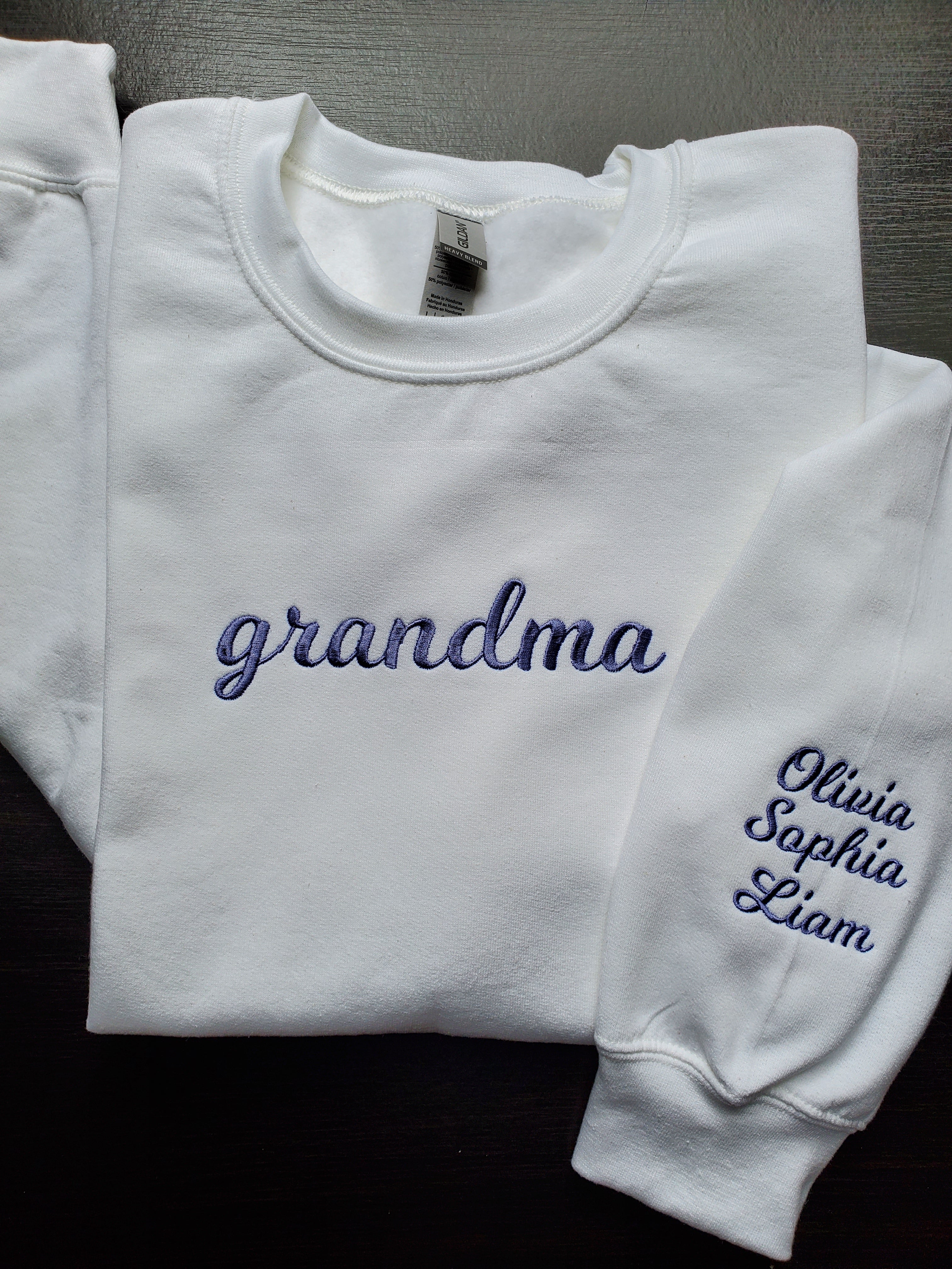 Embroidered sweatshirts for grandma online