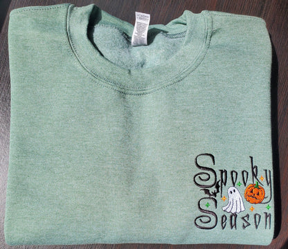 Spooky Season Halloween Embroidered Unisex Sweatshirt