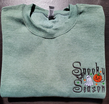 Spooky Season Halloween Embroidered Unisex Sweatshirt