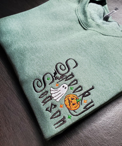 Spooky Season Halloween Embroidered Unisex Sweatshirt