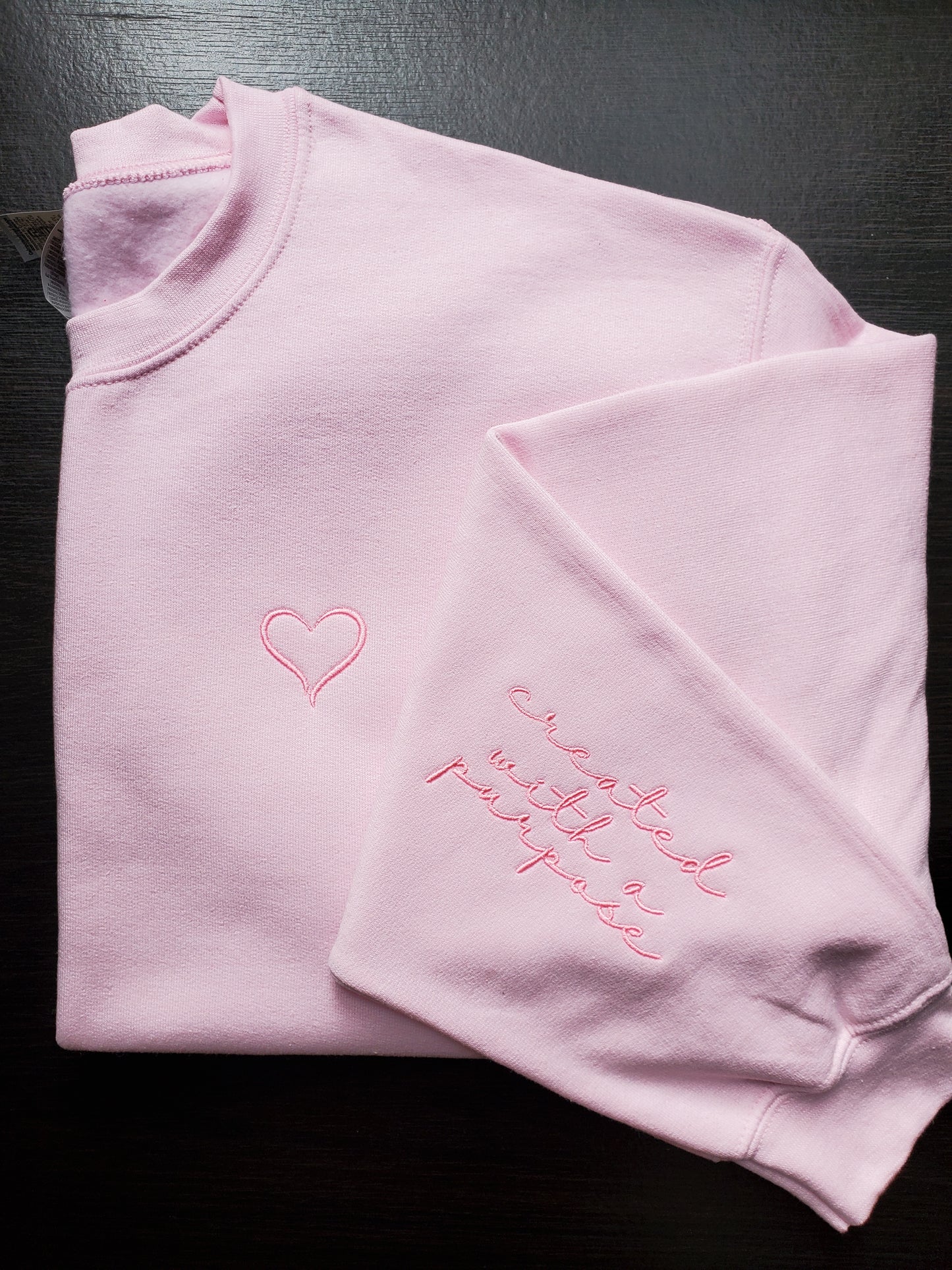 Created With A Purpose Embroidered Unisex Sweatshirt