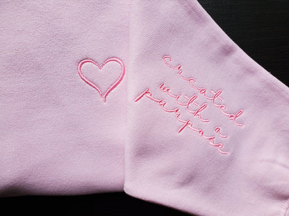 Created With A Purpose Embroidered Unisex Sweatshirt
