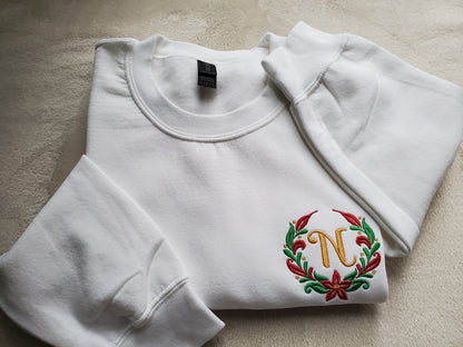Custom Embroidered Monogrammed Christmas Sweatshirt