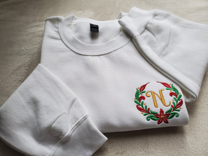 Custom Embroidered Monogrammed Christmas Sweatshirt