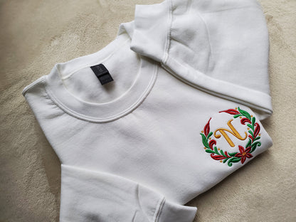 Custom Embroidered Monogrammed Christmas Sweatshirt