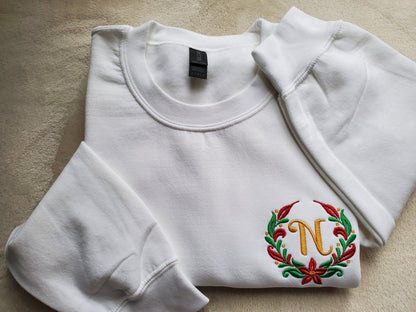 Custom Embroidered Monogrammed Christmas Sweatshirt