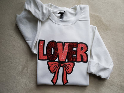Sequin Iron on Patch Valentine Sweatshirt