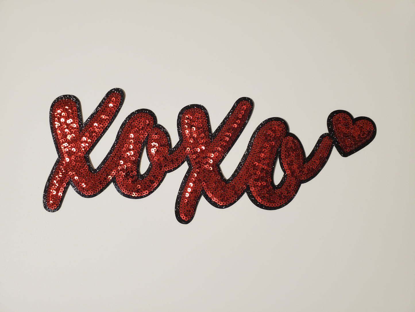 Sequin Iron on Patch Valentine Sweatshirt