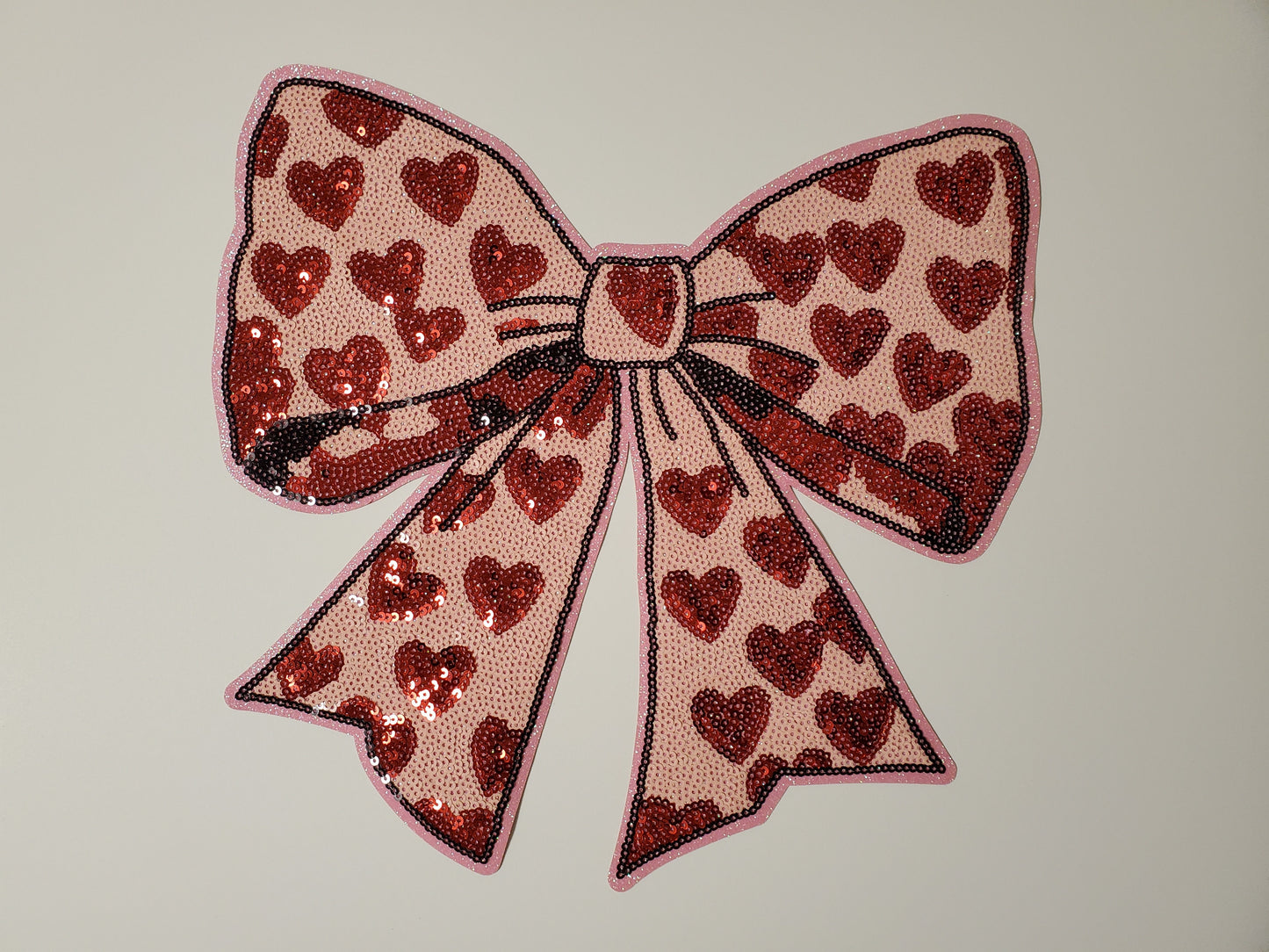 Sequin Iron on Patch Valentine Sweatshirt