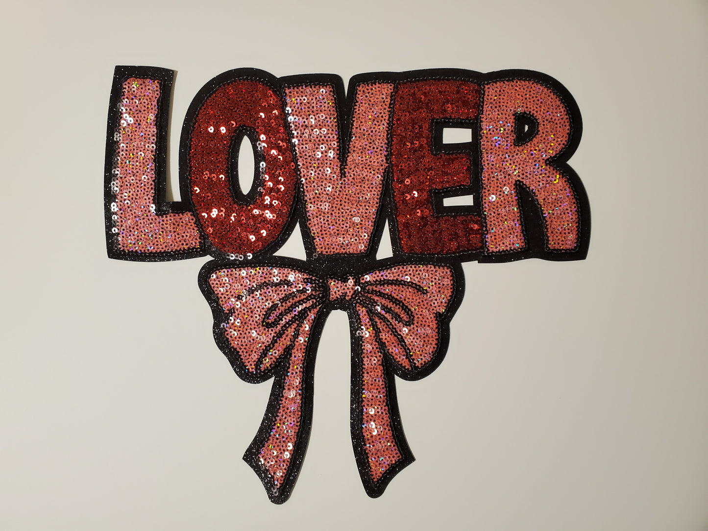 Sequin Iron on Patch Valentine Sweatshirt
