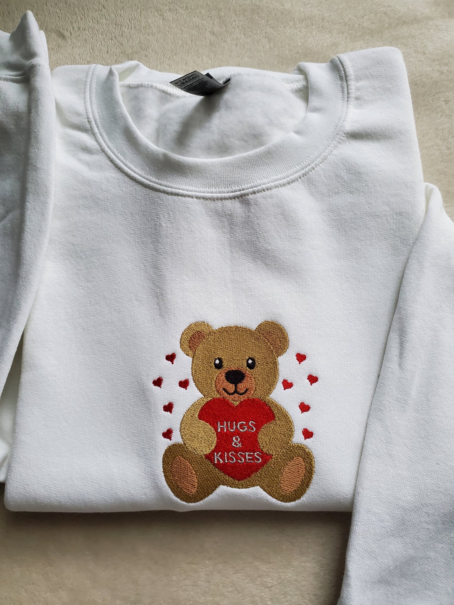 Valentine Embroidered Teddy Bear Sweatshirt