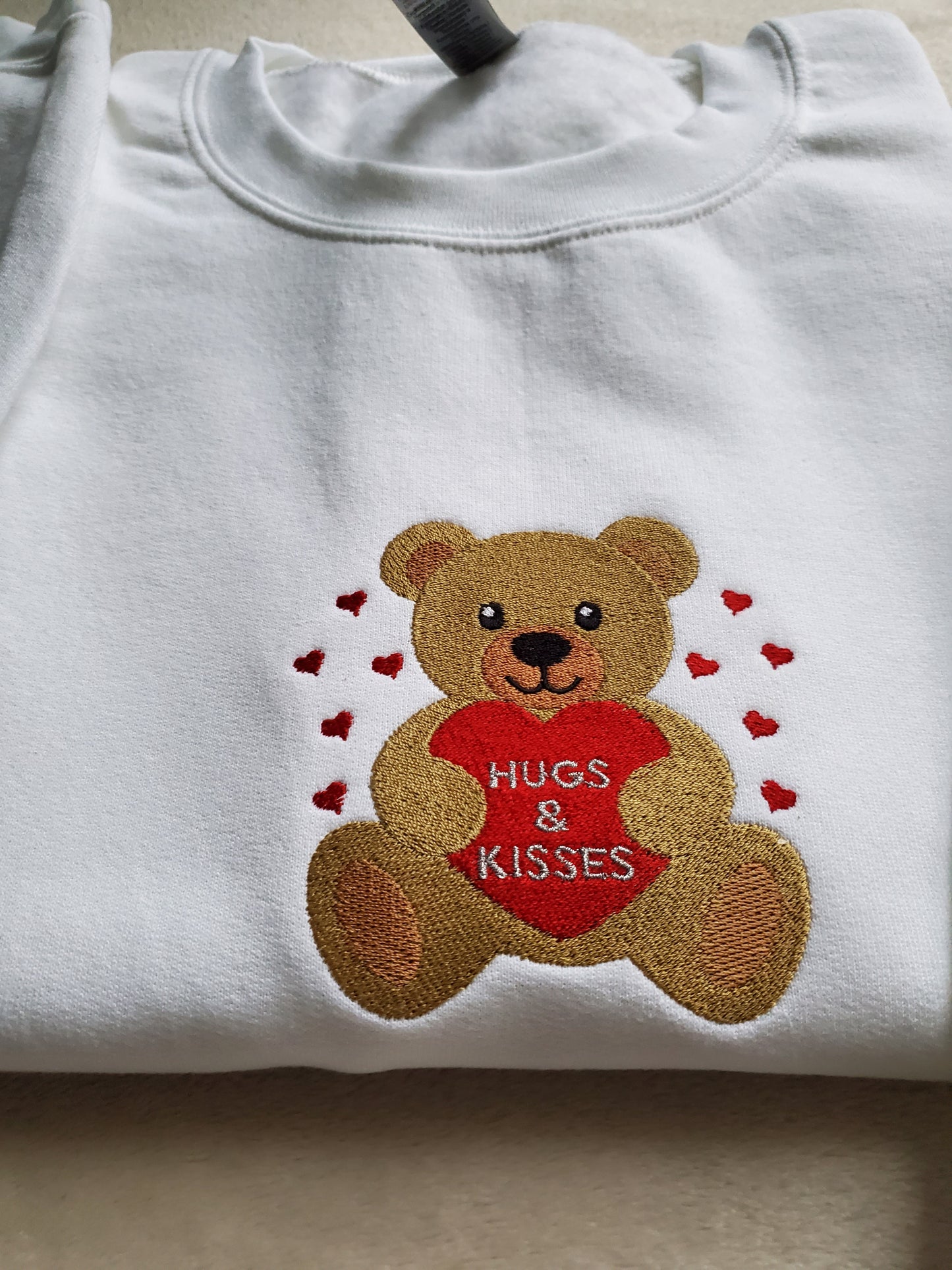 Valentine Embroidered Teddy Bear Sweatshirt