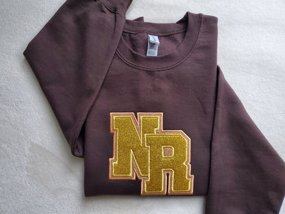 Varsity Initials Embroidered Sweatshirt