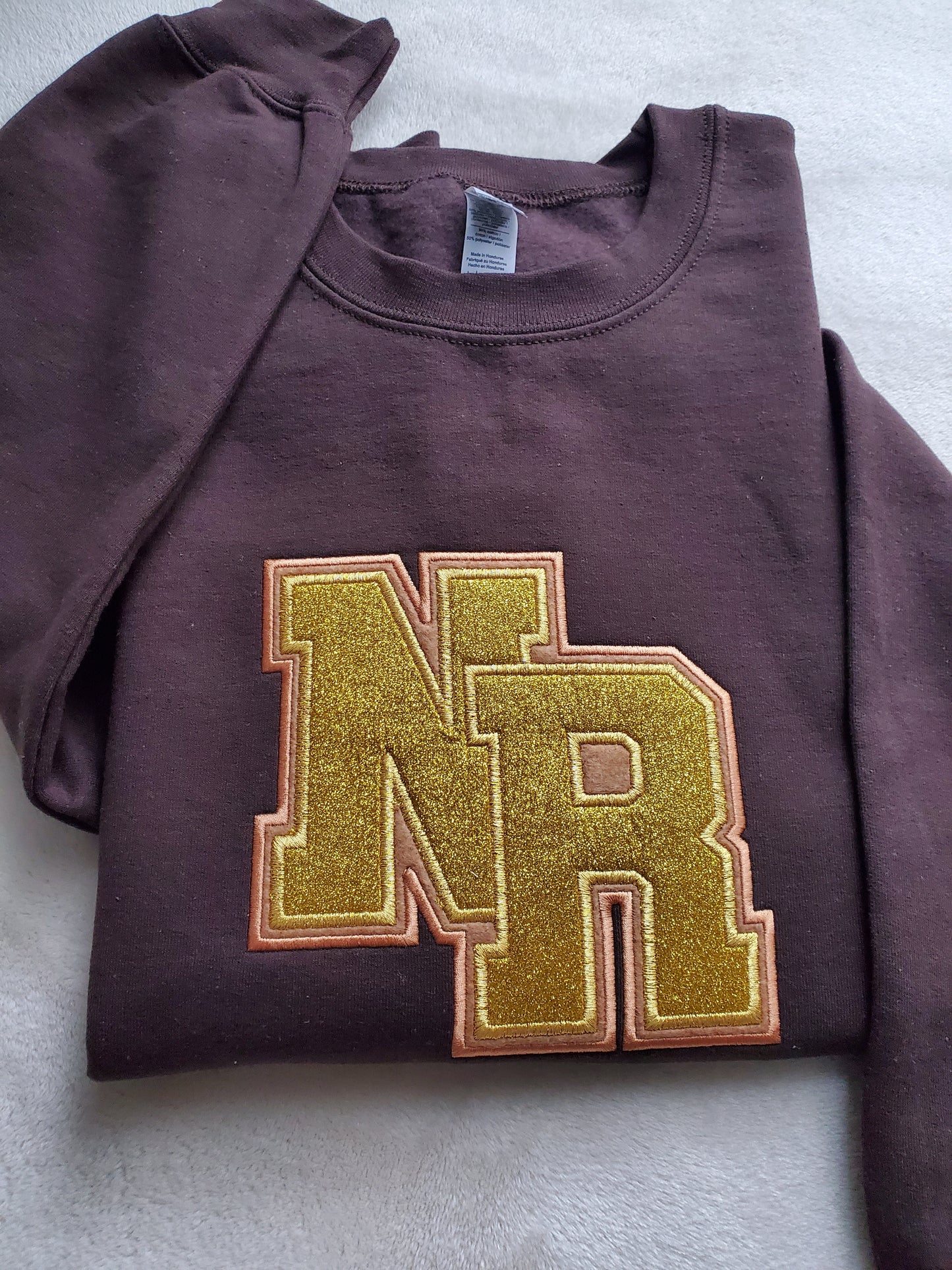 Varsity Initials Embroidered Sweatshirt
