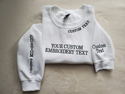 Personalized Custom Text Embroidered Crewneck Sweatshirt