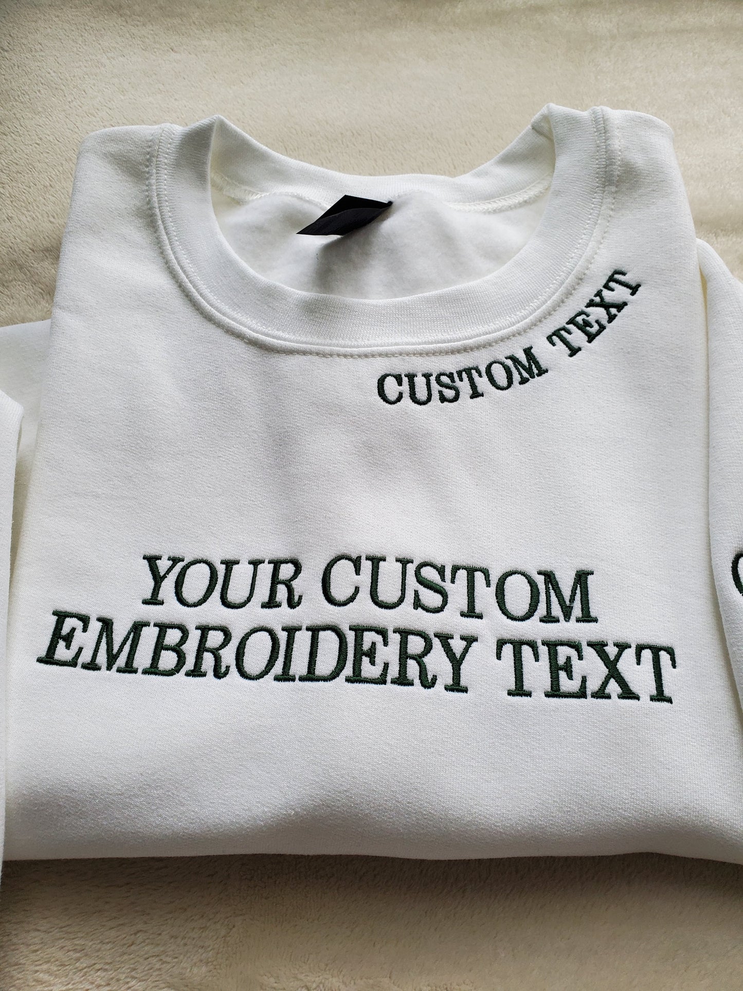 Personalized Custom Text Embroidered Crewneck Sweatshirt