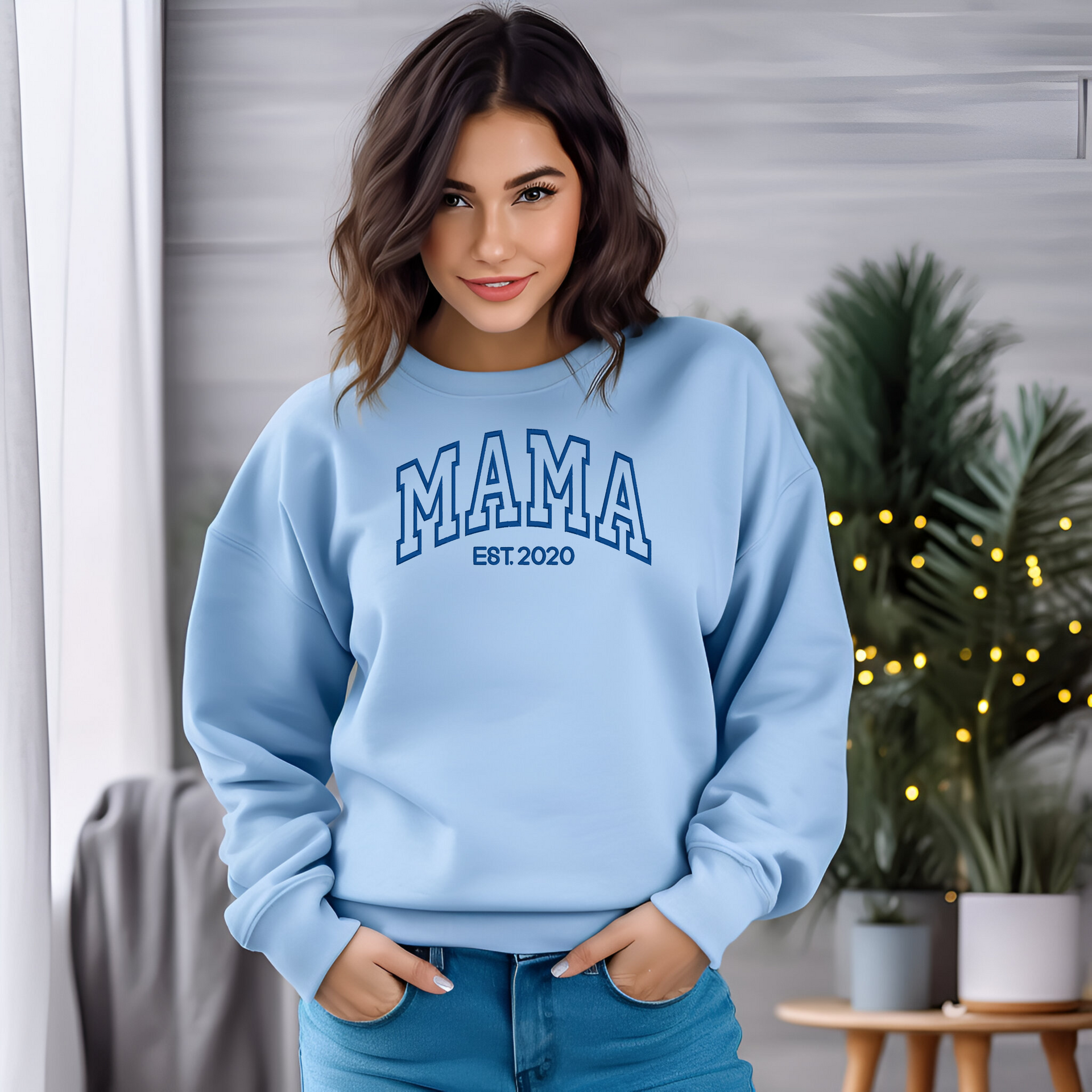 Mama Est 2020 Embroidered Unisex Sweatshirt – NKR Embroidery