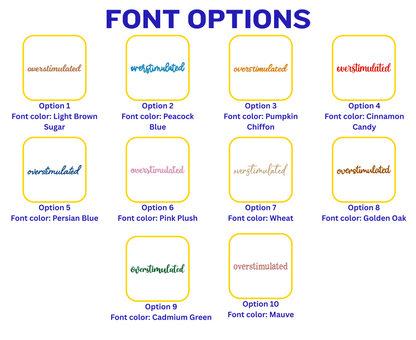 Custom Embroidered Overstimulated, Anxious, Dramatic Sweatshirt. Anxiety, Mental Health Sweater